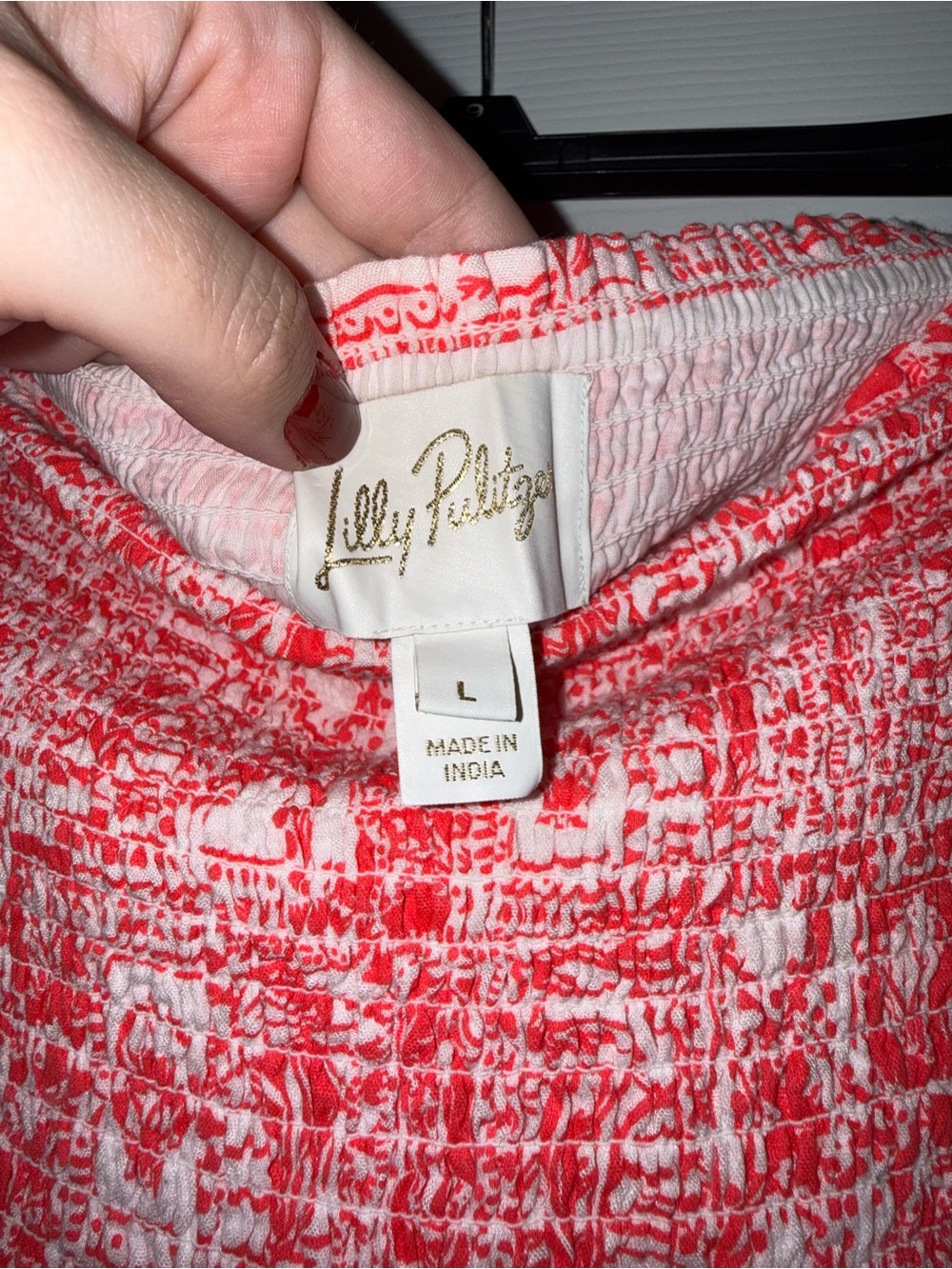 Lilly Pulitzer Strapless Coral-Pink Printed Tiered Dress - Picture 6 of 8